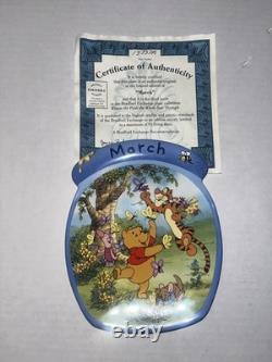 Vintage Winnie the Pooh Plates Calendar Plates Complete Set. MONTH SET