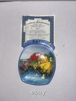 Vintage Winnie the Pooh Plates Calendar Plates Complete Set. MONTH SET