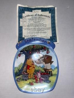 Vintage Winnie the Pooh Plates Calendar Plates Complete Set. MONTH SET