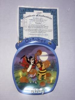 Vintage Winnie the Pooh Plates Calendar Plates Complete Set. MONTH SET