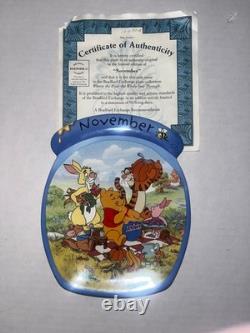 Vintage Winnie the Pooh Plates Calendar Plates Complete Set. MONTH SET