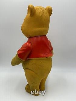 Vintage Winnie the Pooh Toy Vinyl Jointed Arm Large Walt Disney Holland Hall