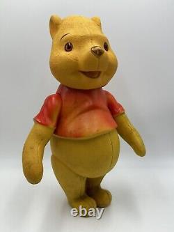 Vintage Winnie the Pooh Toy Vinyl Jointed Arm Large Walt Disney Holland Hall