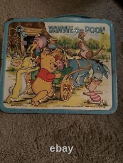 Vintage winnie the pooh metal lunch box