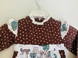 Vintage winnie the pooh sears collection girls brown dress size 6