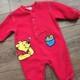 Vtg 90s Disneyland Resort Winnie The Pooh Romper One Piece Red Embroidered 6 Mo