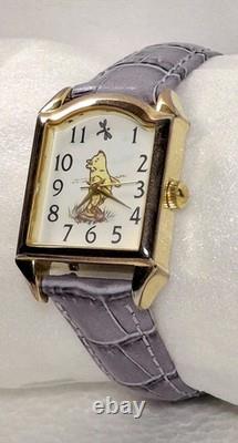 Vtg Classic Pooh DD Disney Winnie The Pooh Watch Purple Leather Kc Band