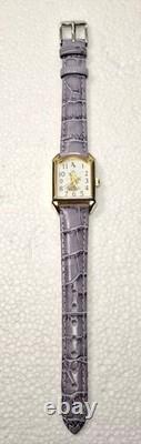 Vtg Classic Pooh DD Disney Winnie The Pooh Watch Purple Leather Kc Band