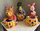 Vtg Disney Direct Candle Holder Winnie The Pooh Halloween Piglet Set Of 3