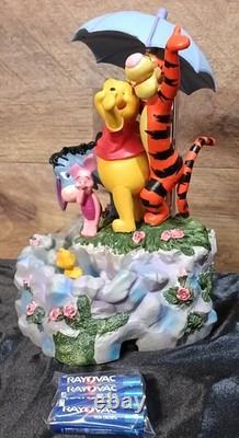 Vtg Disney Winnie The Pooh Musical Water Fountain Tigger Eeyore Piglet NOS 1989
