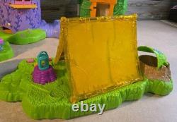 Vtg Disney Winnie The Pooh Play Set Lot Camping Treehouse Honey Pot Mr Sanders