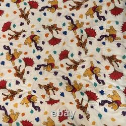 Vtg Disney Winnie The Pooh & Tigger Blustery Day Full Double Comforter 90's