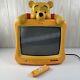 Vtg Disney Winnie The Pooh 13 Yellow Color Tv With Remote Missing Battery Cover