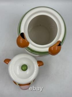 Vtg Disney Winnie the Pooh Tigger Piglet Eeyore Peek-A-Boo 4 Canister Set Green