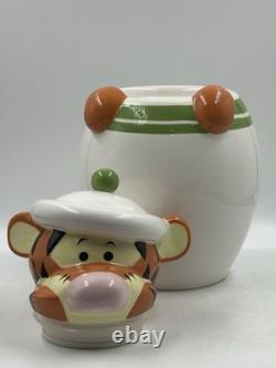Vtg Disney Winnie the Pooh Tigger Piglet Eeyore Peek-A-Boo 4 Canister Set Green