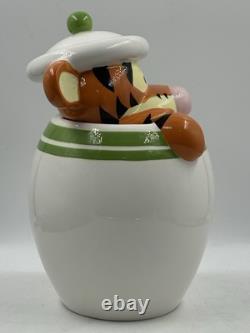 Vtg Disney Winnie the Pooh Tigger Piglet Eeyore Peek-A-Boo 4 Canister Set Green