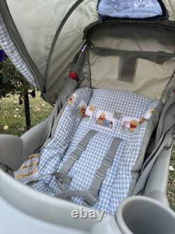 Vtg Graco Winnie the Pooh Gingham Stroller + High Chair Matching Set Y2K Rare Vtg Graco Winnie the Pooh Gingham Stroller + High Chair Matching Set Y2K Rare