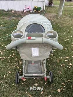 Vtg Graco Winnie the Pooh Gingham Stroller + High Chair Matching Set Y2K Rare