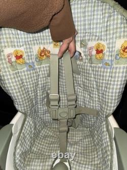 Vtg Graco Winnie the Pooh Gingham Stroller + High Chair Matching Set Y2K Rare