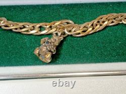 Vtg Limited Edition Disney Winnie The Pooh Sterling Silver 3D Charm Bracelet