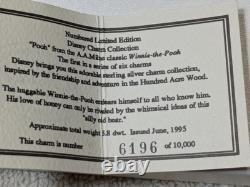 Vtg Limited Edition Disney Winnie The Pooh Sterling Silver 3D Charm Bracelet