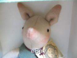 Vtg R. John Wright Winnie The Pooh Piglet Cute Animal+Box LTD EDITION 1612/2500