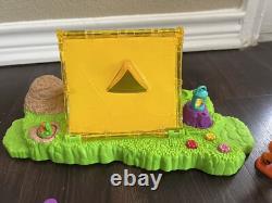 Vtg Winnie The Pooh Camping Fun Playset 2000 WithFigures Lights & Sounds WORKS