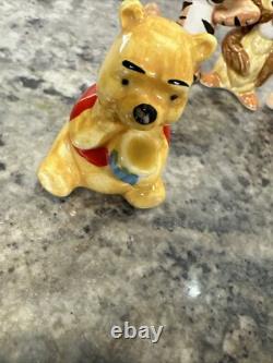 Vtg Winnie the Pooh 6 Porcelain Figurines Piglet Tigger EEYORE Owl Rabbit RARE