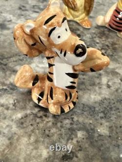 Vtg Winnie the Pooh 6 Porcelain Figurines Piglet Tigger EEYORE Owl Rabbit RARE