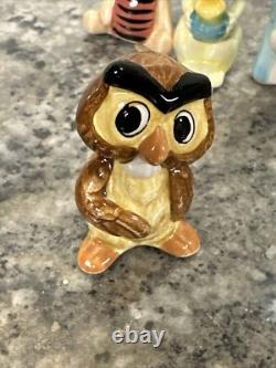Vtg Winnie the Pooh 6 Porcelain Figurines Piglet Tigger EEYORE Owl Rabbit RARE