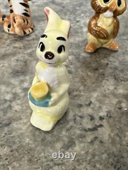 Vtg Winnie the Pooh 6 Porcelain Figurines Piglet Tigger EEYORE Owl Rabbit RARE