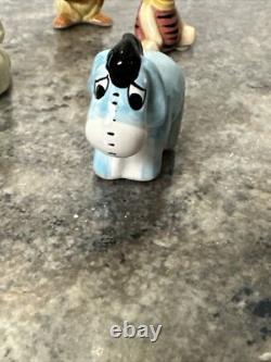 Vtg Winnie the Pooh 6 Porcelain Figurines Piglet Tigger EEYORE Owl Rabbit RARE