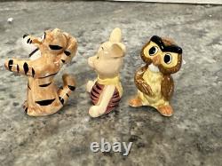 Vtg Winnie the Pooh 6 Porcelain Figurines Piglet Tigger EEYORE Owl Rabbit RARE