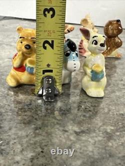 Vtg Winnie the Pooh 6 Porcelain Figurines Piglet Tigger EEYORE Owl Rabbit RARE