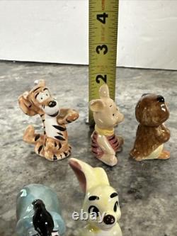 Vtg Winnie the Pooh 6 Porcelain Figurines Piglet Tigger EEYORE Owl Rabbit RARE