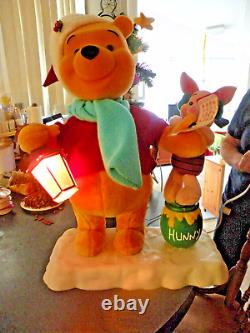 Vtg Winnie the Pooh & Piglet Animated 23 Inch 1995 Animated Light Telco Works