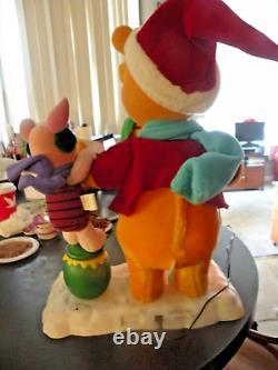 Vtg Winnie the Pooh & Piglet Animated 23 Inch 1995 Animated Light Telco Works