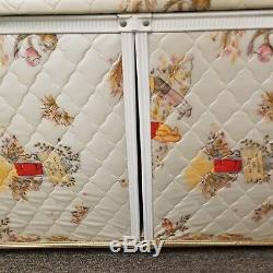 Vtg Winnie the Pooh Toy Box Chest Seat Quilted Design Hinged Top Nursery Redmon
