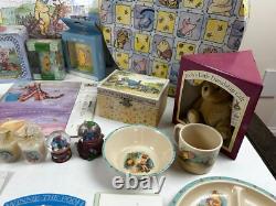WINNIE THE POOH 37pc Lot Plush Puzzles Plates Children's Room Decor Classic Pooh