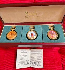 WINNIE THE POOH Collection Pocket Watches Limited Edition Set of Three