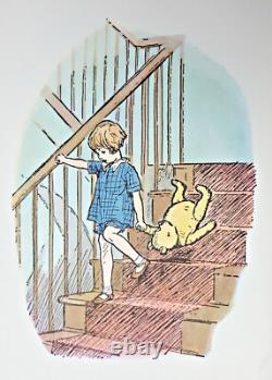 WINNIE THE POOH vtg FIRST PRINTING toy COLOR EDITION Child A MILNE Disney RARE