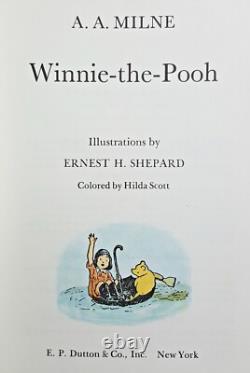 WINNIE THE POOH vtg FIRST PRINTING toy COLOR EDITION Child A MILNE Disney RARE