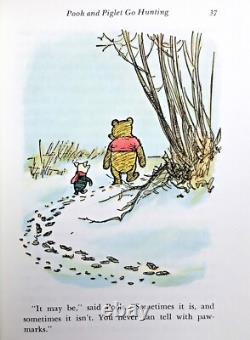 WINNIE THE POOH vtg FIRST PRINTING toy COLOR EDITION Child A MILNE Disney RARE