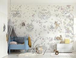 Wallpaper for baby bedroom Winnie The Pooh Disney wall mural giant size Brown