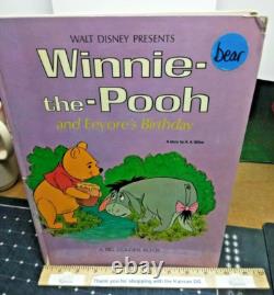 Walt Disney 1965 Winnie The Pooh and Eeyore's Birthday Big Golden Giant Book