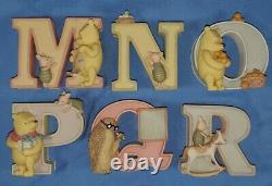 Walt Disney Michel Classic Winnie the Pooh Alphabet ALL 26 LETTERS Read Below