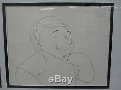 Walt Disney Television Winnie the Pooh Original Production Cel & Drawing Framed