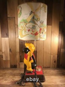 Walt Disney Winnie the Pooh Telephone Lamp 70s Vintage