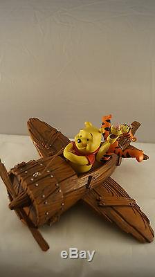 Walt Disney Winnie the Pooh, Tigger and Piglet Flying in Airplane Statue