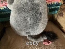 Walt Disney World Jumbo Eeyore Vintage Gray Plush Stuffed Animal withAttached Tail